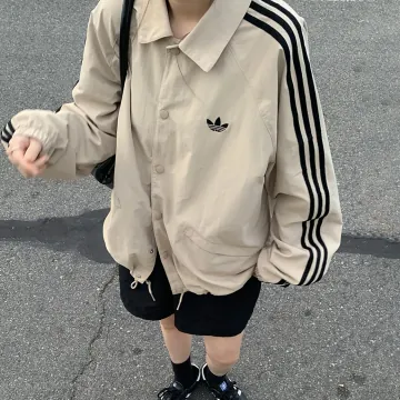 아디다스 남녀공용 루즈핏 카라넥 코치 트랙 바람막이 자켓