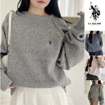 25FW US Polo Assn 폴로 여성 풀오버 크루넥니트 오버핏 라글란