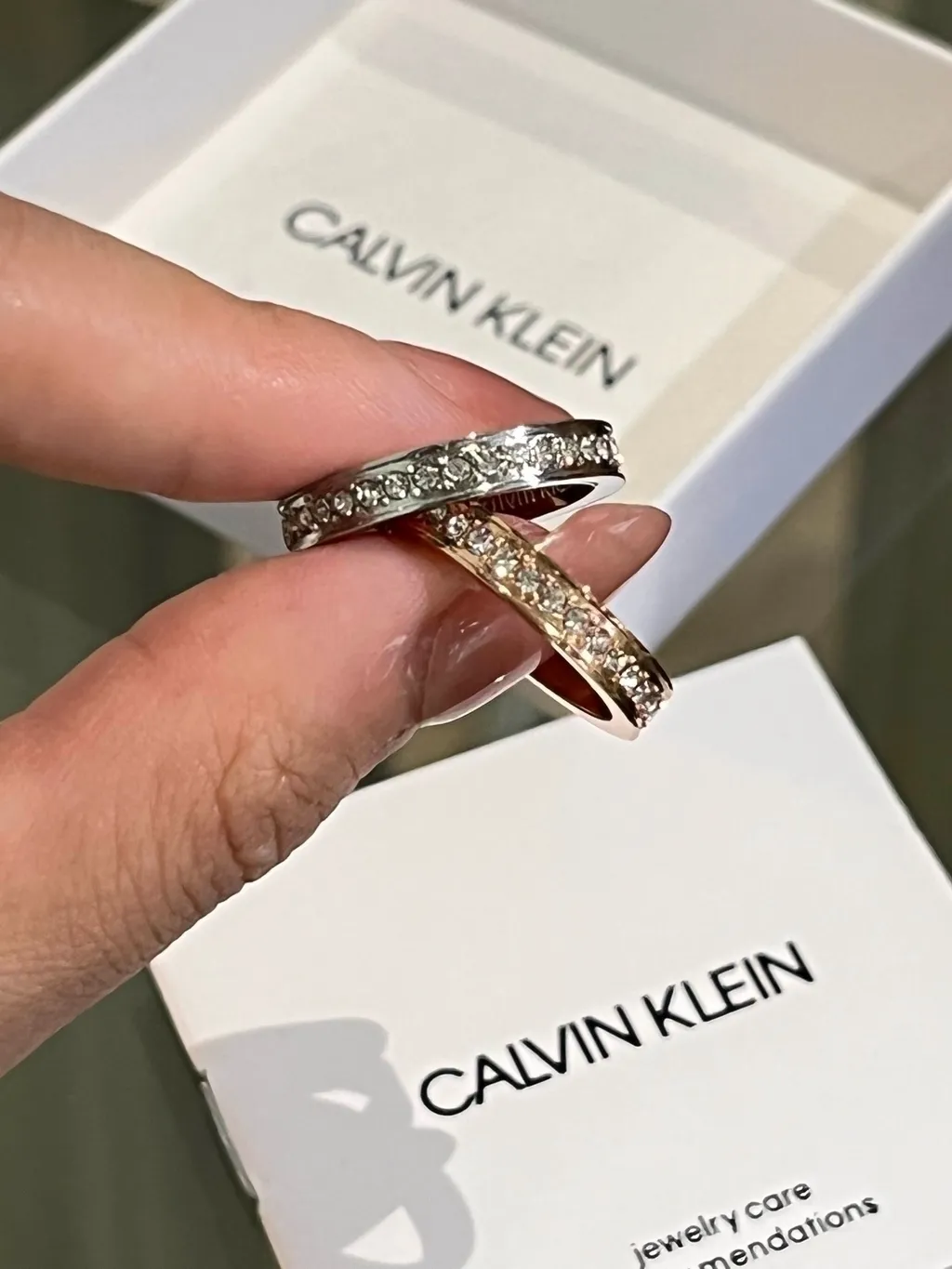[2개 세트] CK 캘빈클라인 calvin klein 커플링 반지 로즈골드 [캘빈 반지 특가]