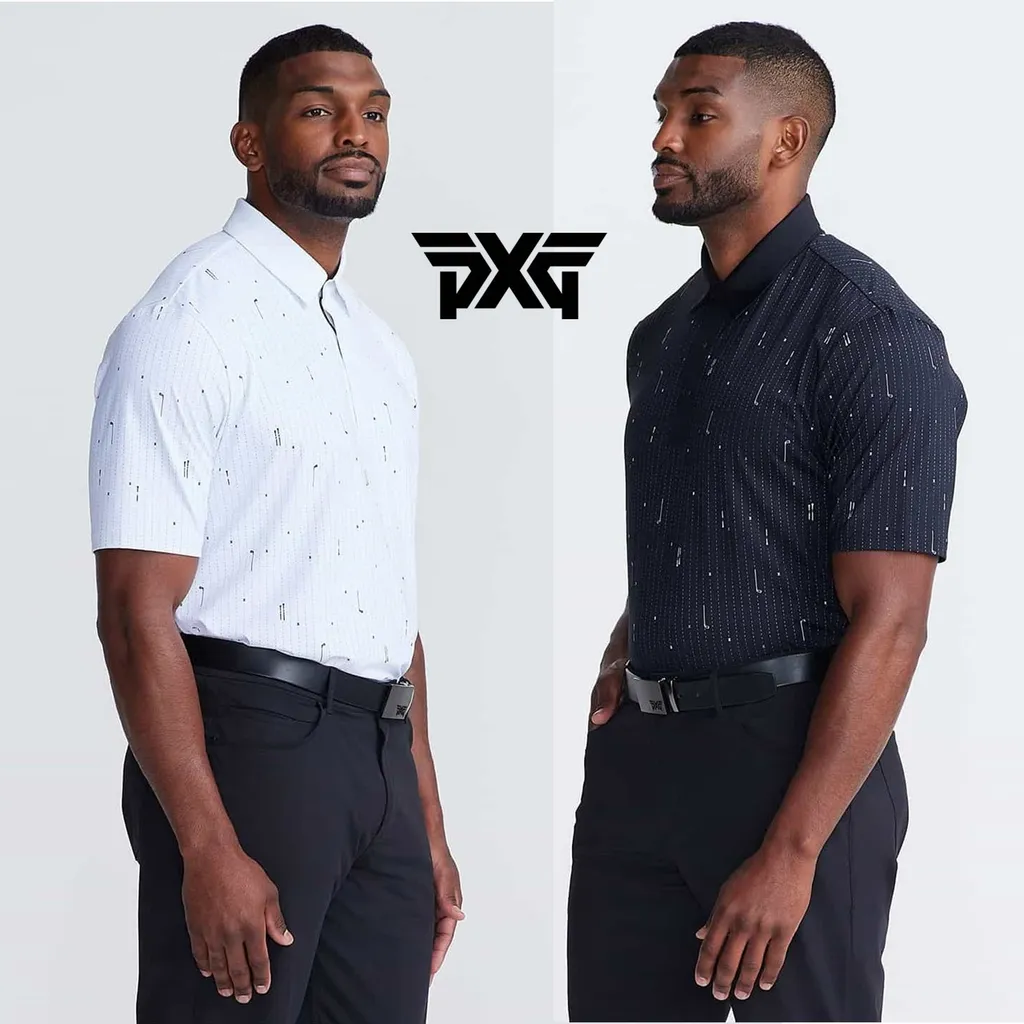 [핫딜] PXG 남성골프웨어 남자 골프 아이콘 스트라이프 반팔 여름 폴로 셔츠 화이트 블랙 폴로티 반팔티 셔츠 컴포트핏