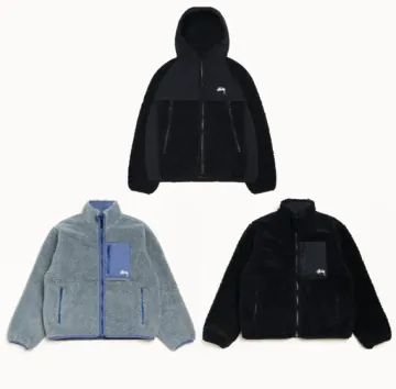 스투시 쉐르파 패널드 후드 자켓 118530 스투시 쉐르파 리버서블 재킷 118529