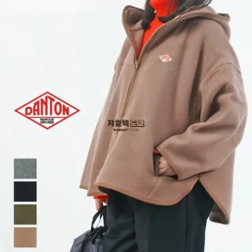 단톤 울 멜튼 후드 블루종 후리스 플리스 자켓 여성 25FW DT-A0711MEW