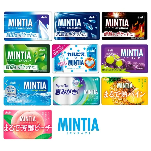 일본 아사히 민티아 캔디 사탕 10개 골라담기 구강청결 캔디
