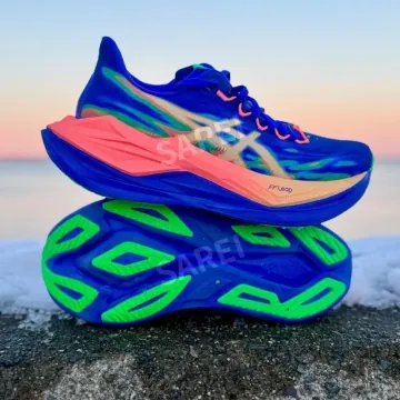 아식스 슈퍼블라스트3 스탠다드 2E 러닝화 마라톤화 남녀공용 블루 오렌지 1013A177