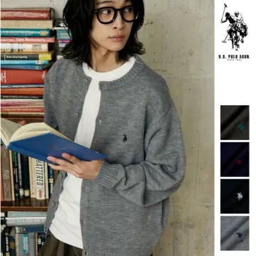 25FW US Polo Assn 폴로 남성 니트 가디건 크루넥 루즈핏 자수