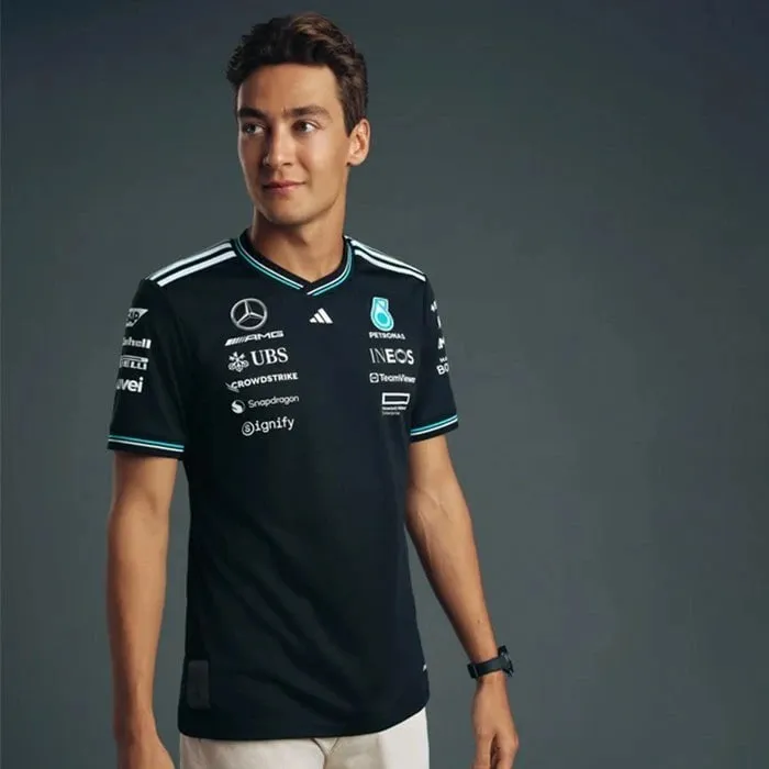 아디다스 X 메르세데스 벤츠 AMG 페트로나스 F1 팀 드라이버 져지 어센틱 반팔 티셔츠 JY2607