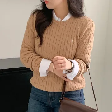 폴로 랄프로렌 보이즈 라운드넥 꽈배기 니트 323-702674