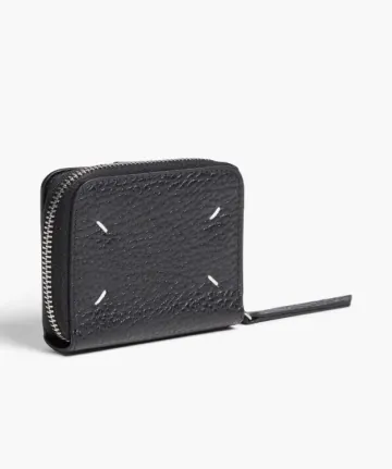 메종 마르지엘라 집 어라운드 레더 지갑 블랙