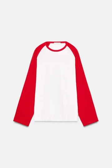 자라 Zara 롱 슬리브 래글런 티셔츠