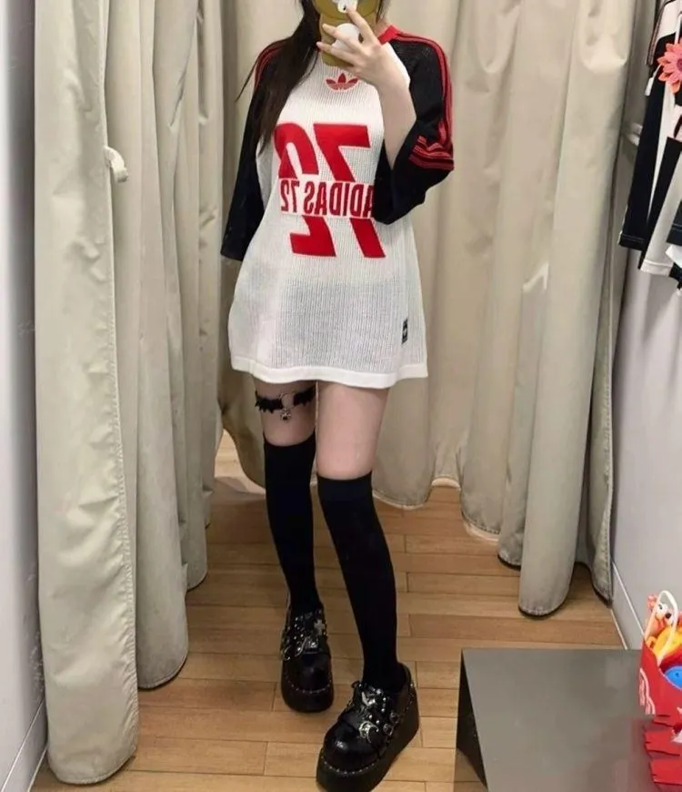 아디다스 오리지널스 져지 화이트 레드 남여공용 KD2269