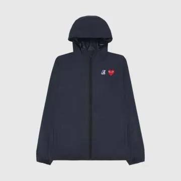 플레이 꼼데가르송 x 까웨 풀 집 자켓 바람막이 네이비