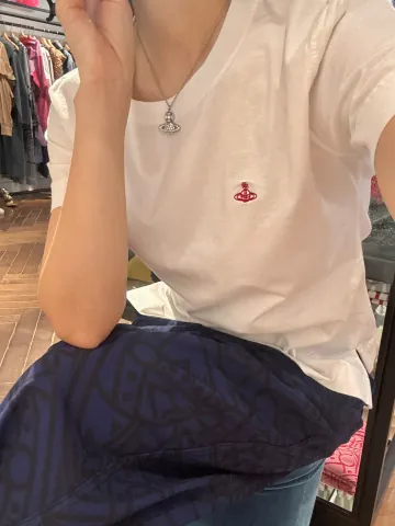 비비안웨스트우드 레드라벨 코튼베이직 반팔티 화이트 351022