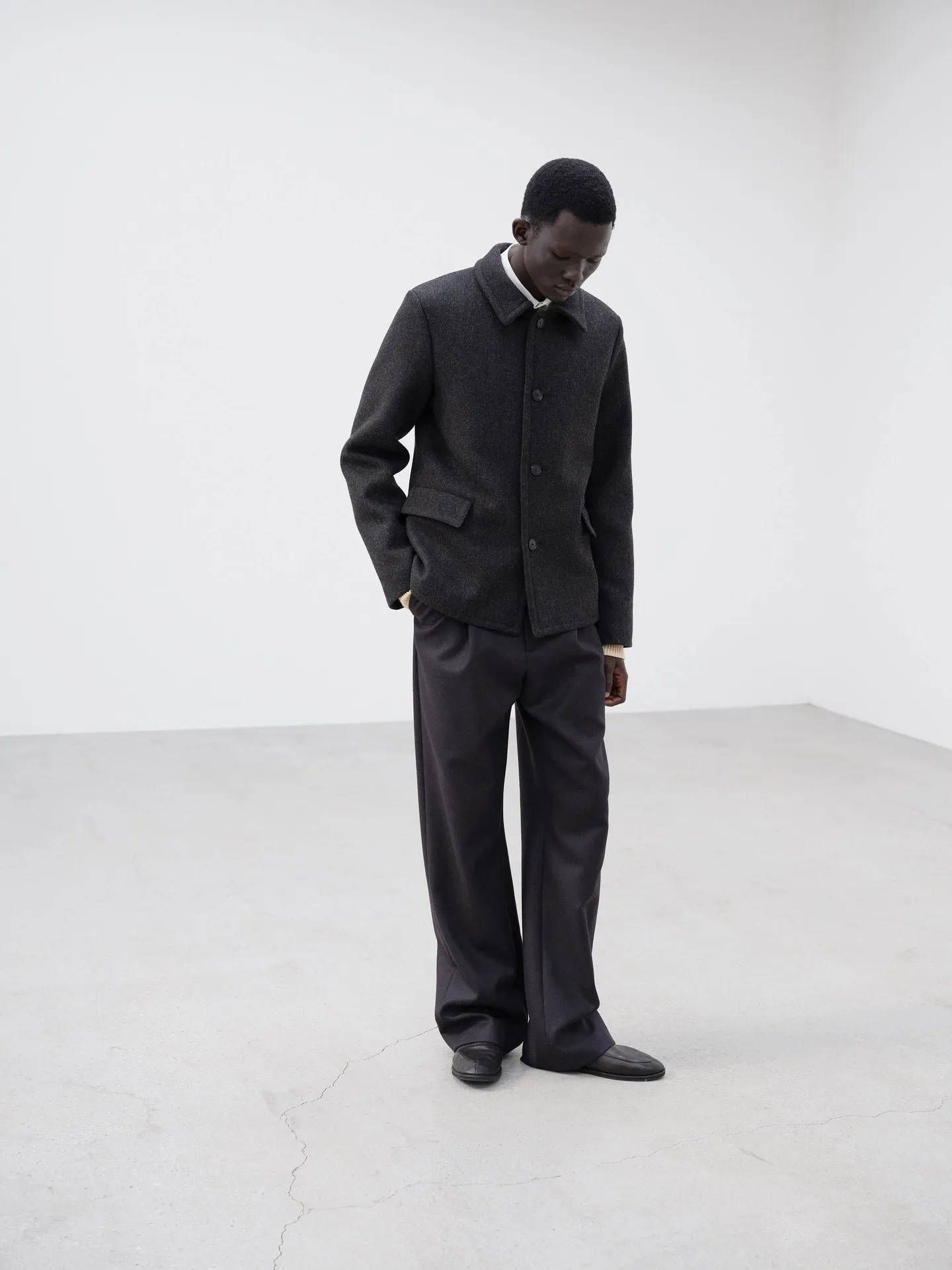 AURALEE 오라리 SHETLAND WOOL DOUBLE CLOTH BLOUSON 2컬러 A25AC02HD 