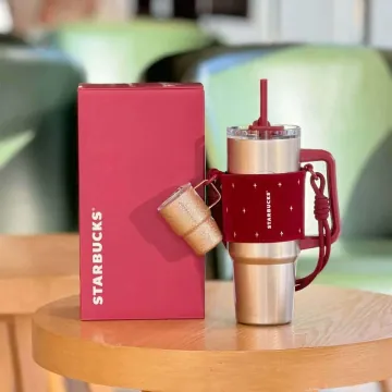 스타벅스 중국 2025 크리스마스MD 미니 스텐리 키링 대용량 퀜처 텀블러 900ml
