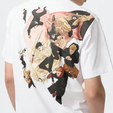 유니클로 슈에이샤 100주년 UT 티셔츠 주술회전 반팔티 화이트 487560