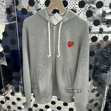 꼼데가르송 레드와펜 그레이 후드집업 남녀공용 AX-T168 (쇼핑백 동봉) [꼼데 인기상품 모음]