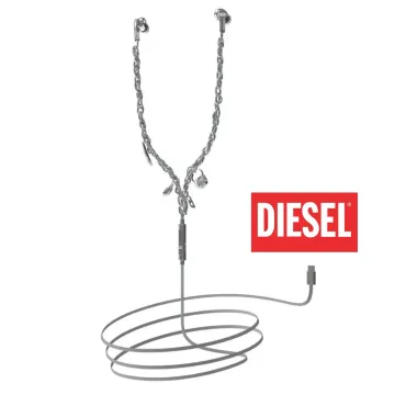 60458  디젤 와이어드 이어버드 유선 이어폰 실버 WIRED EARBUDS