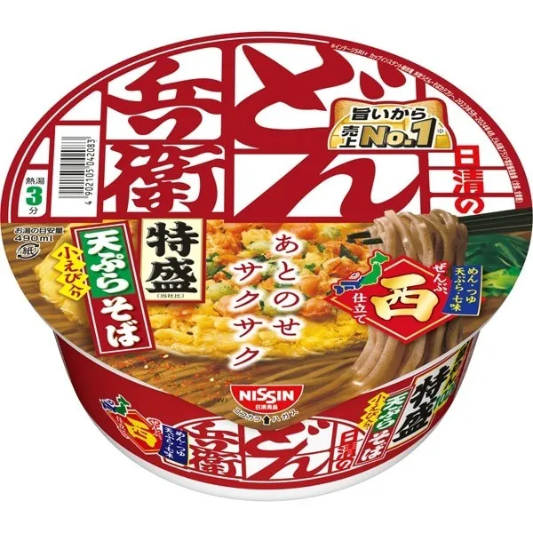 닛신식품 돈베이 곱빼기 덴뿌라소바 (서) 142g 일본컵라면 일본라면 일본소바 일본인스턴트