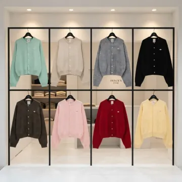 단톤 26FW 여성 램스 울 크루넥 브이넥 가디건
