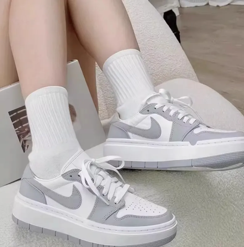 나이키 에어 조던 1 엘리베이트 로우 키높이 여성 운동화 울프 그레이 DH7004-100