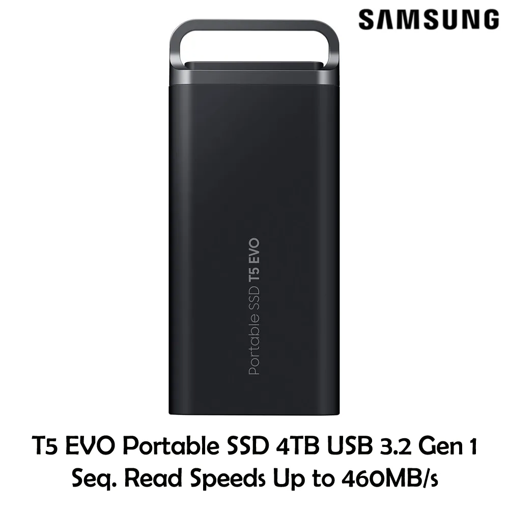 포터 [해외] 삼성전자 T5 EVO 포터블 외장 SSD 4TB USB 3.2 Gen 1 최대 460MB/s