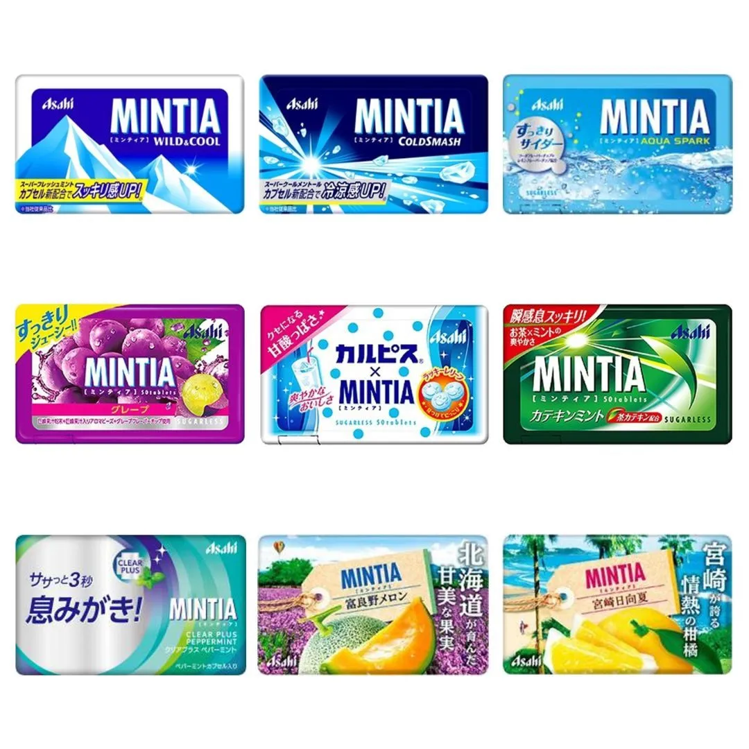 아사히 민티아 브리즈 9종 모음 일본 구강 청결 사탕