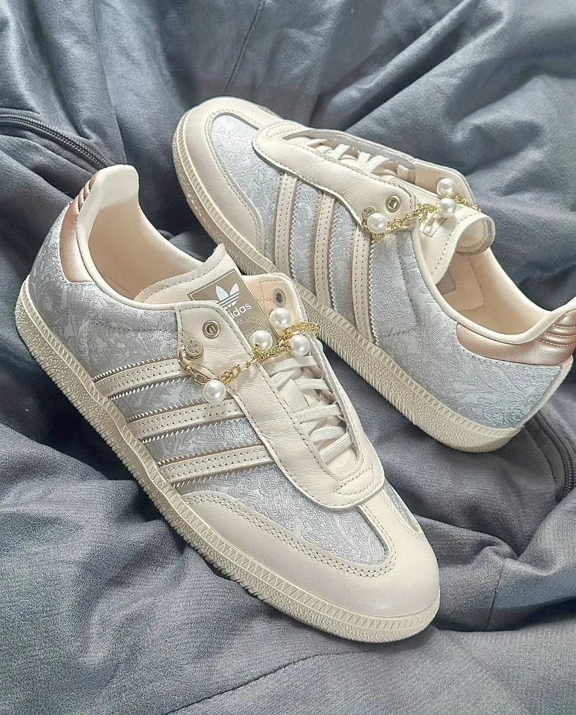 무료배송 아디다스 W 삼바 OG 진주 체인 오프화이트 그레이 JQ2616