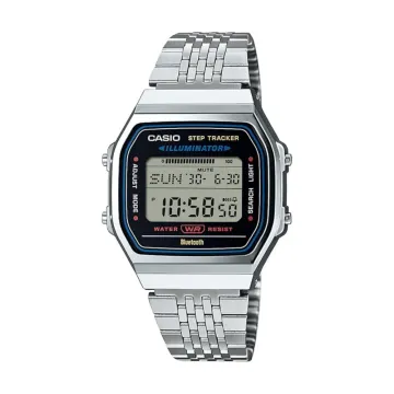 카시오 블루투스 지원 메탈 실버 손목시계 남성용 스마트폰 연동 ABL-100WE-1AJF