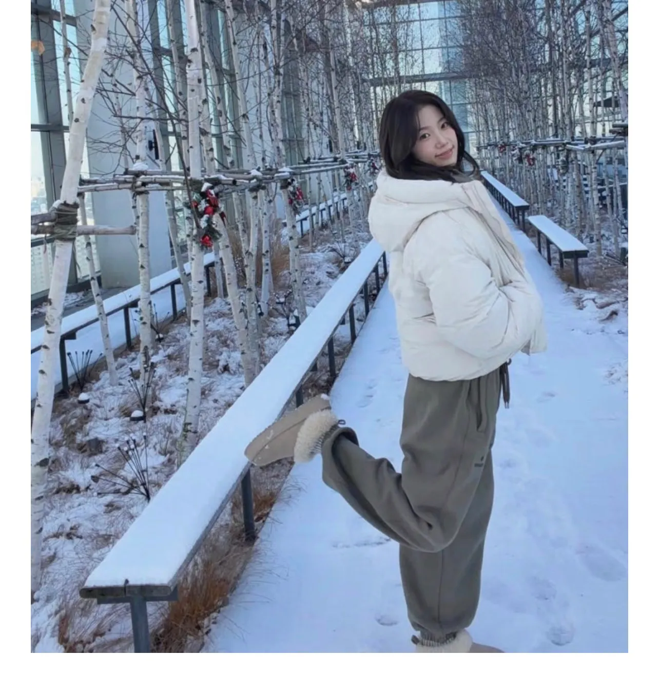 카즈하패딩 룰루레몬 여성 겨울 버블헴 600 다운 푸퍼 자켓 아우터 블랙 아이보리 구스 페더 600 Down-Fill Puffer Jacket