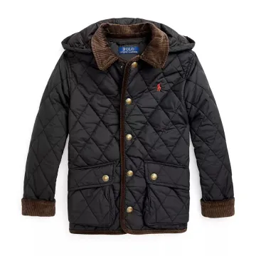 폴로랄프로렌 보이즈 퀼팅 후드 누빔 자켓 탈부착 성인여성착용 바로발송