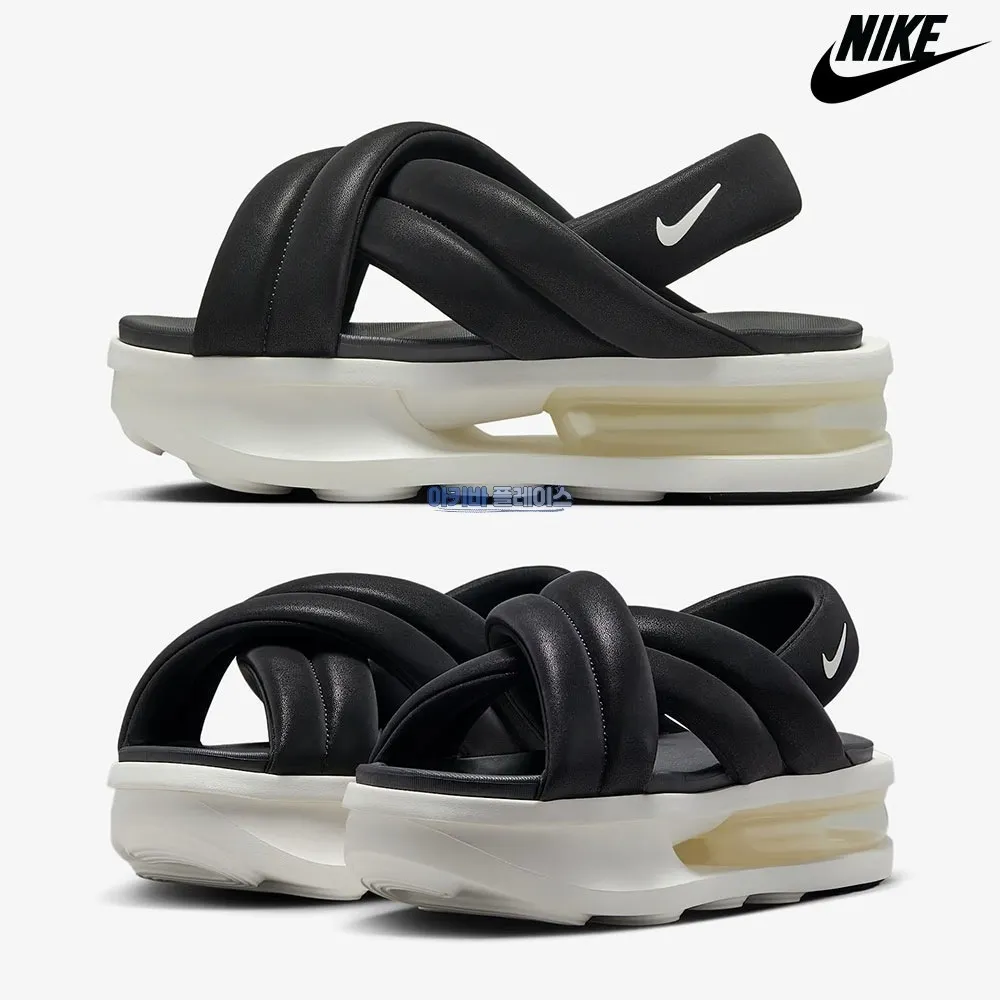 나이키 우먼스 에어 맥스 아일라 키높이 통굽 샌들 블랙 화이트 FJ5929 002