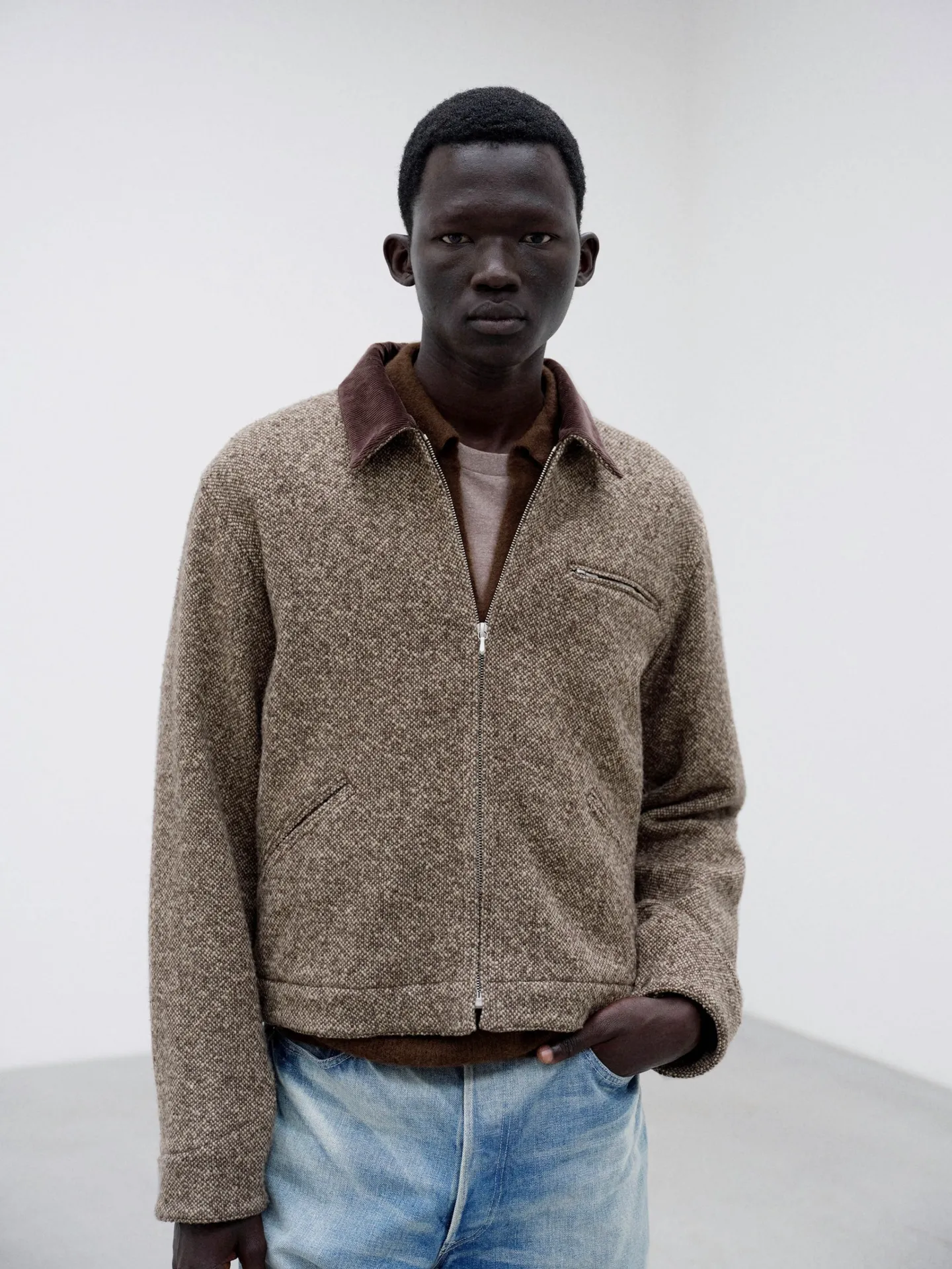 AURALEE 오라리 / HOMESPUN TWEED ZIP BLOUSON / 2컬러 / A25AB01HT 