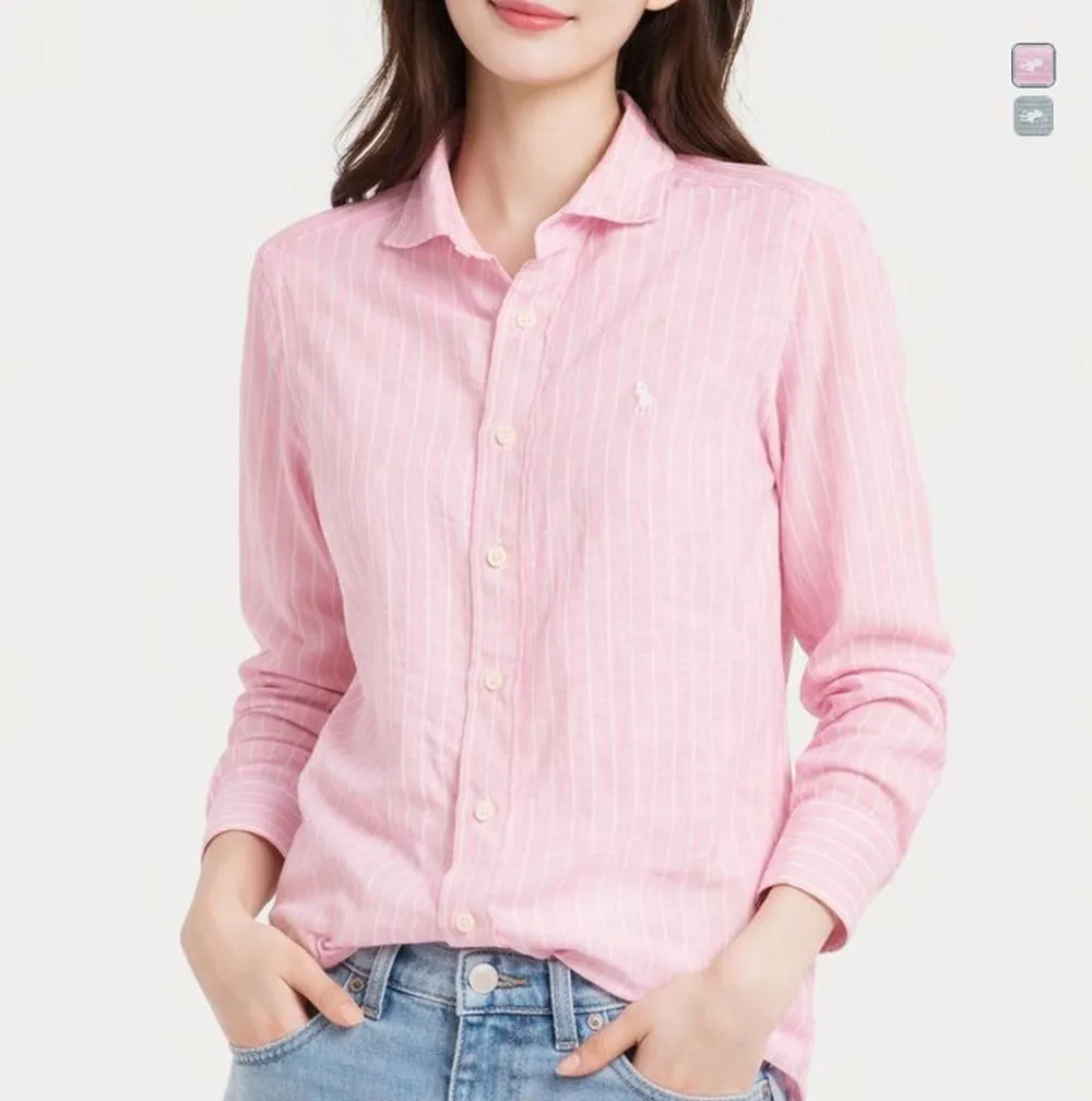 폴로 랄프로렌 보이즈 스트라이프 린넨 셔츠