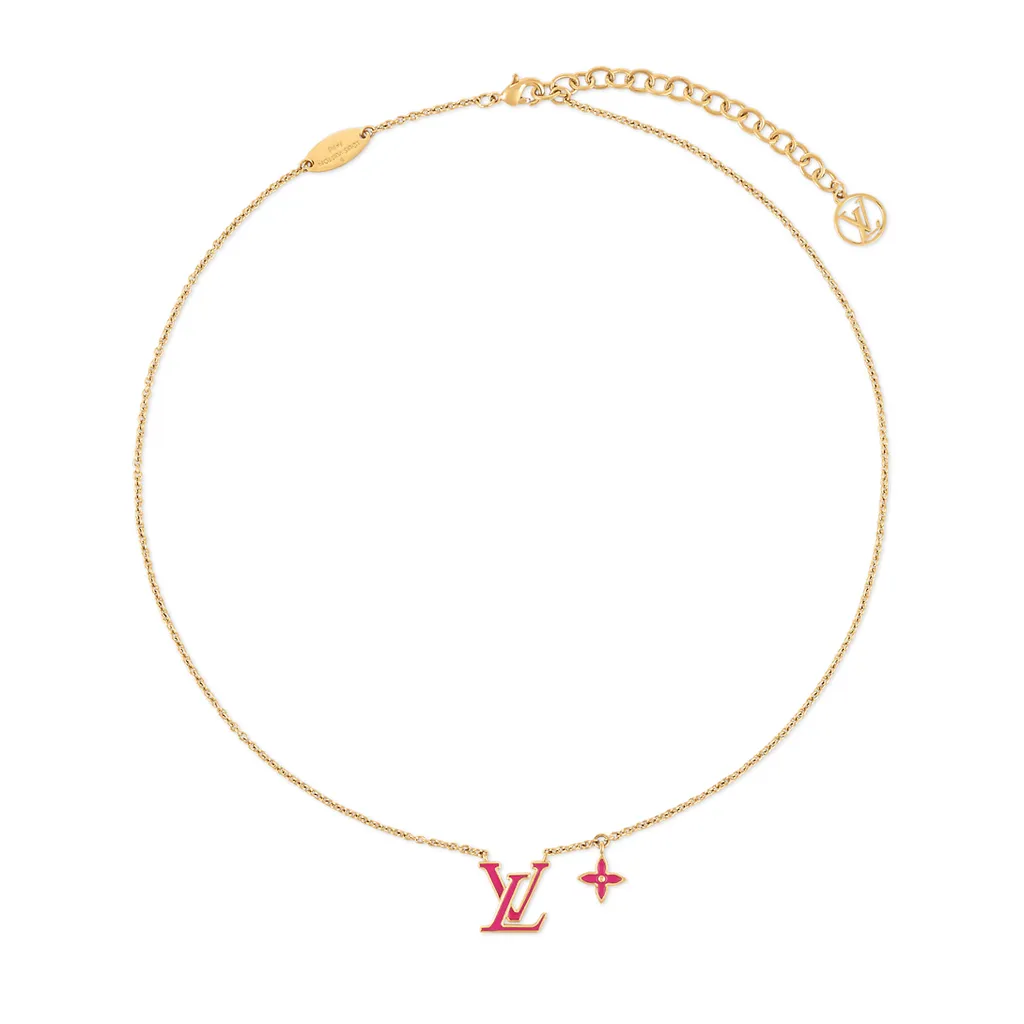 루이비통 목걸이 LV 아이코틱 에나멜 플라워참 25ss | 크로켓