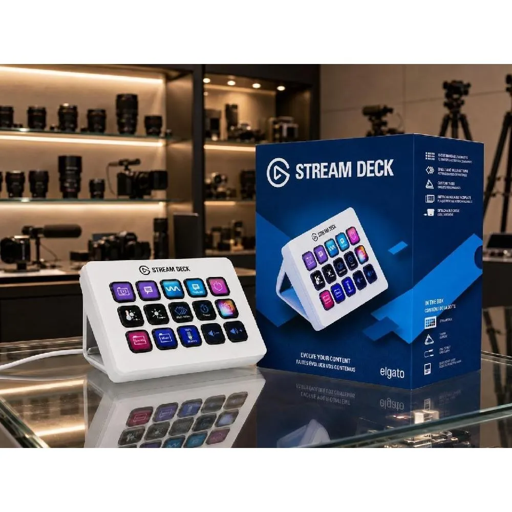 [해외] 엘가토 스트림 덱 화이트 Stream Deck MK.2 15키 LCD 매크로 컨트롤 패드