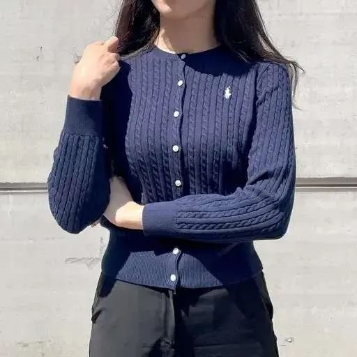 폴로 랄프로렌 걸즈 꽈배기 니트 가디건 여성 착용 가능