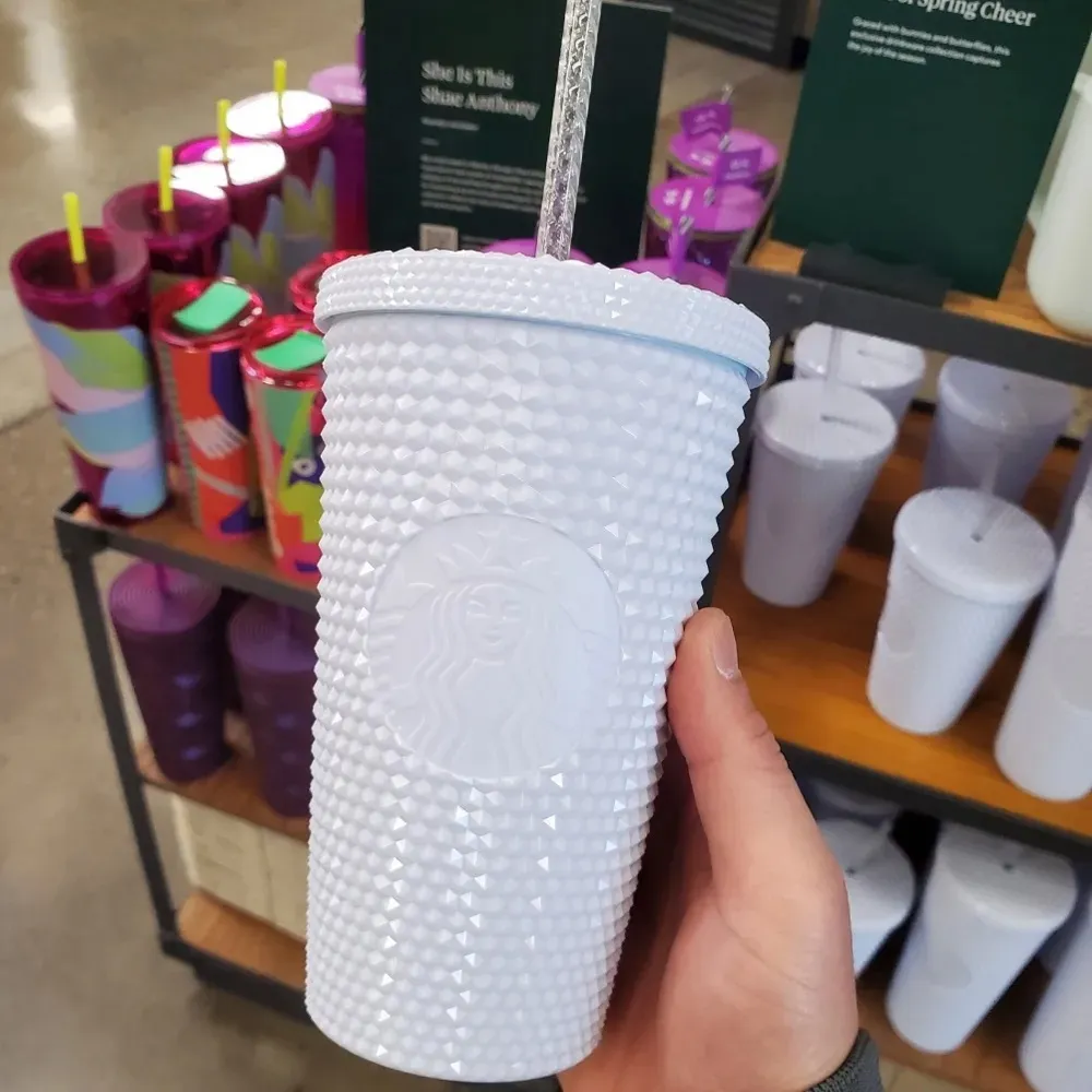 미국 스타벅스 지압 텀블러 화이트 그란데