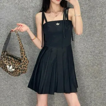 아디다스 오리지널 원피스 리본 플리츠 미니 드레스 원피스 블랙 JW0115