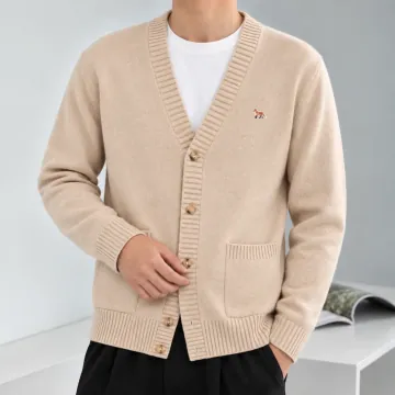 메종키츠네 베이비 폭스 패치 코지 가디건 베이지 HM00501KT1006