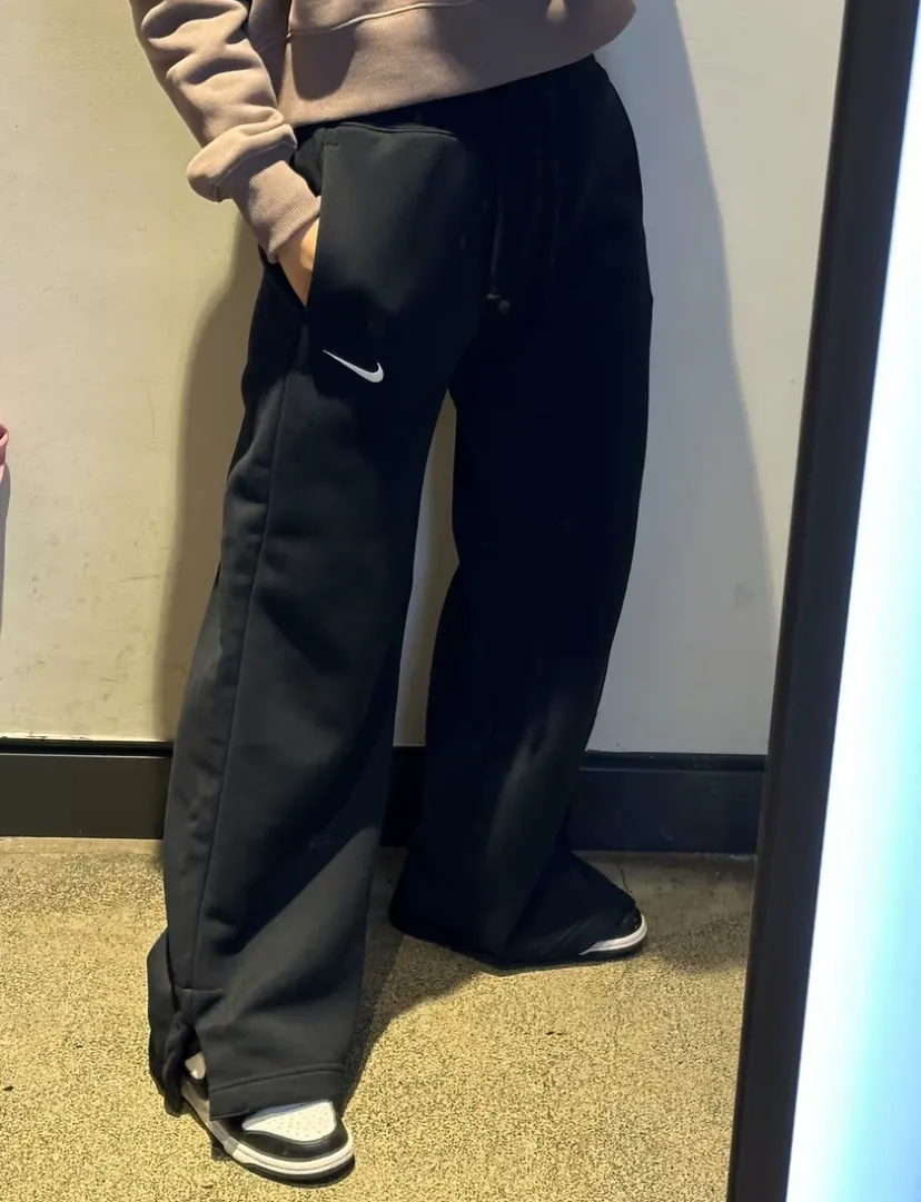 나이키 소프트 터치 기모 투웨이 후디 자켓 / 슬릿 팬츠 블랙