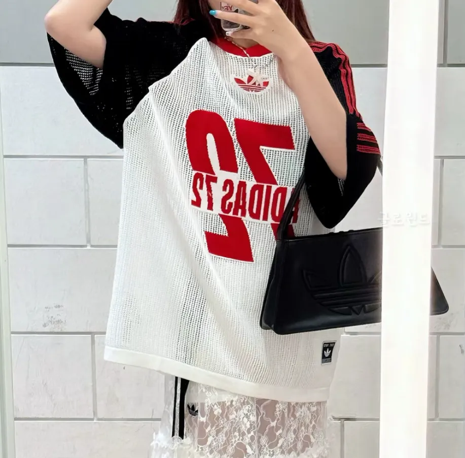 아디다스 우먼스 스포츠 메쉬 져지 반팔 티셔츠 KD2269