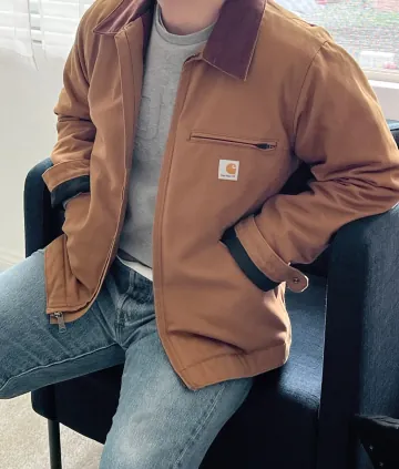 칼하트 남성 릴렉스핏 블랭킷 라인드 디트로이트 워크 자켓 103828 2컬러