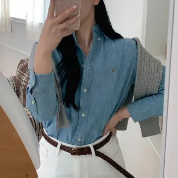 폴로 랄프로렌 보이즈 데님셔츠 샴브레이 청남방  323-703283 323-713283