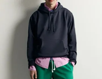 자라 0FR. 파리 X 후드 스웨트셔츠 4087/370/401 NAVY BLUE