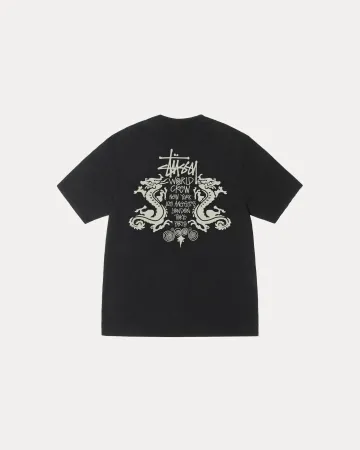 스투시 STUSSY 남녀공용 신상 DOUBLE DRAGON TEE PIGMENT DYED 반팔 티셔츠 1