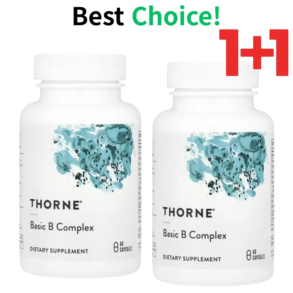 Thorne Research Basic B Complex Thiamine Niacin Vitamin B Folic Acid 60 ...