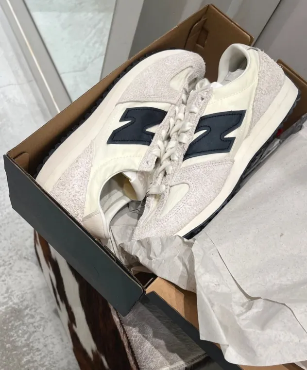 일본 뉴발란스 471 스니커즈 린넨 화이트 앙고라 블랙 U471AM 단화 운동화