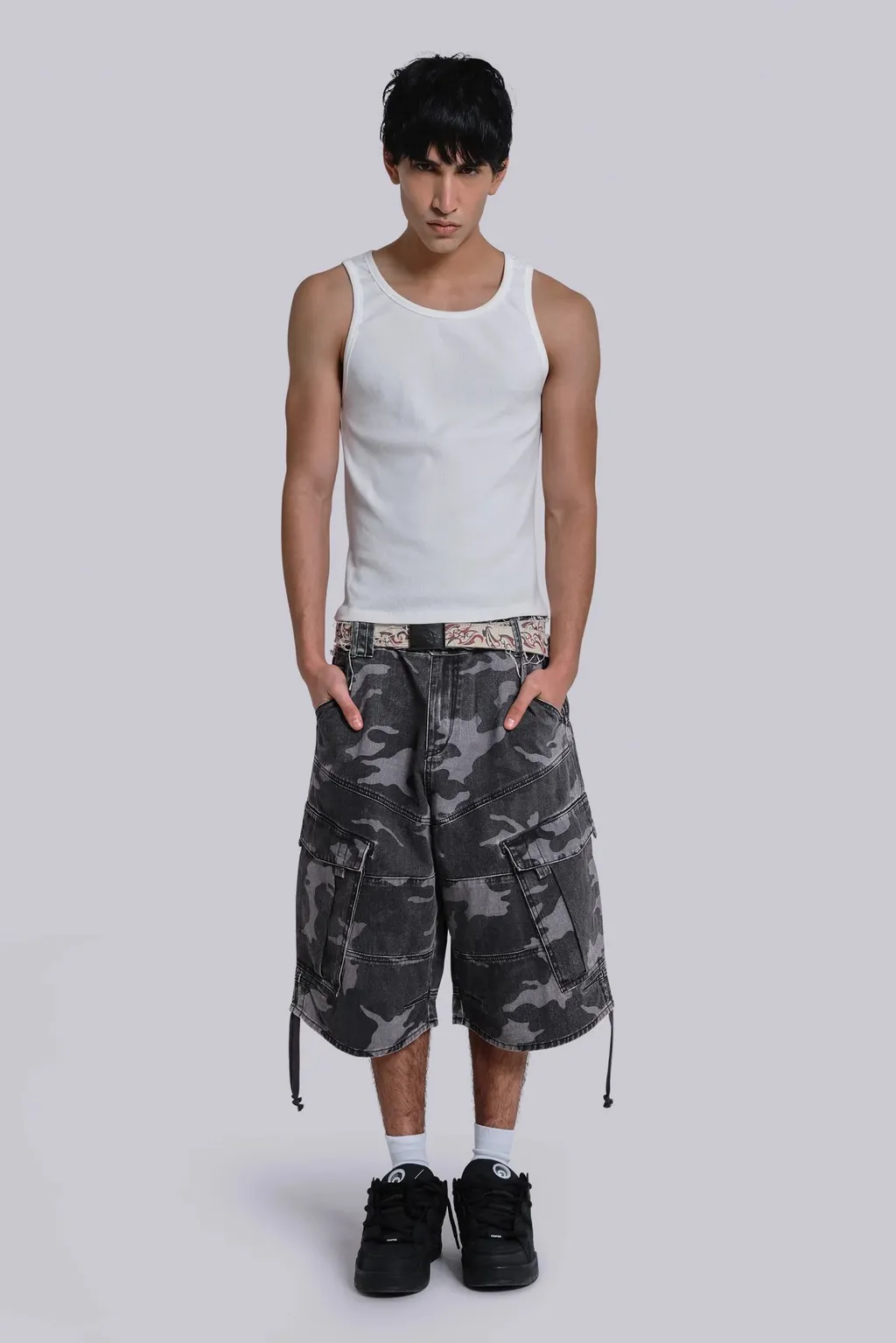 제이디드런던 카모 배기 쇼츠 반바지 Jaded London Camo Baggy Shorts