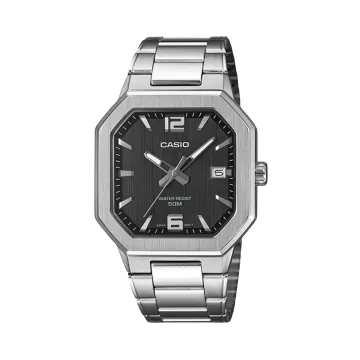 카시오 MTP-B195D-1AVDF 사각 손목시계 파텍필립 노틸러스맛 블랙