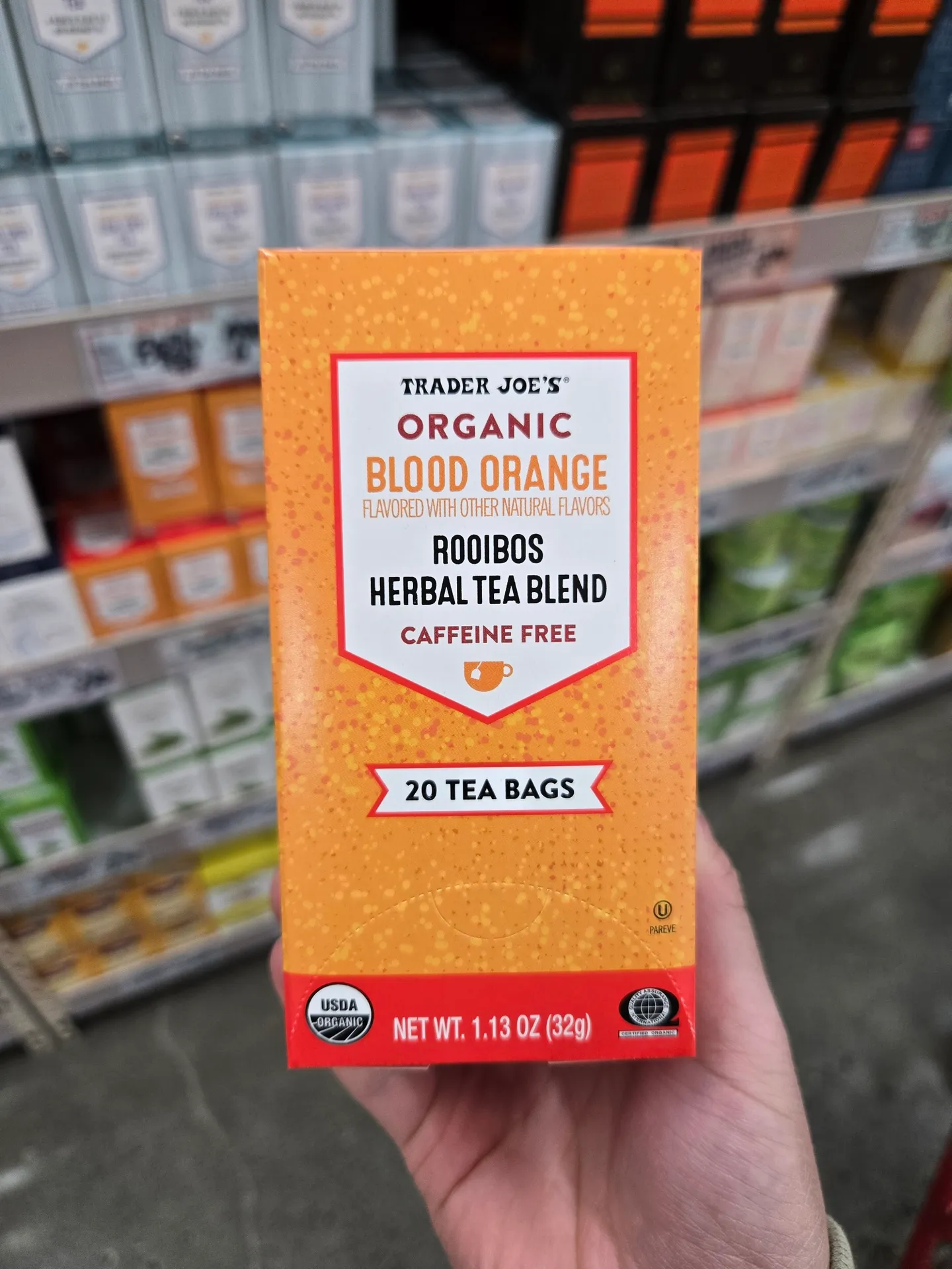 트레이더조이스 유기농 블러드오렌지 루이보스 카페인 프리 허브티 20개입 | 크로켓